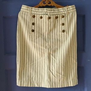 ralph lauren white and blue denim striped pencil s